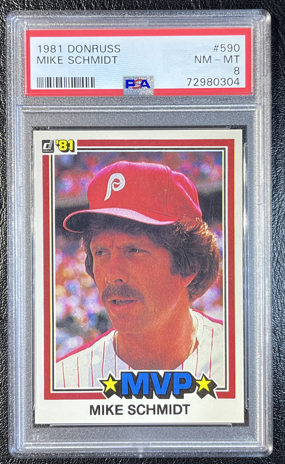 1981 Donruss Mike Schmidt #590 - PSA 8 NM-MT