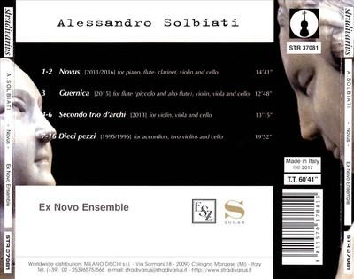 ALESSANDRO SOLBIATTI: NOVUS NEW CD