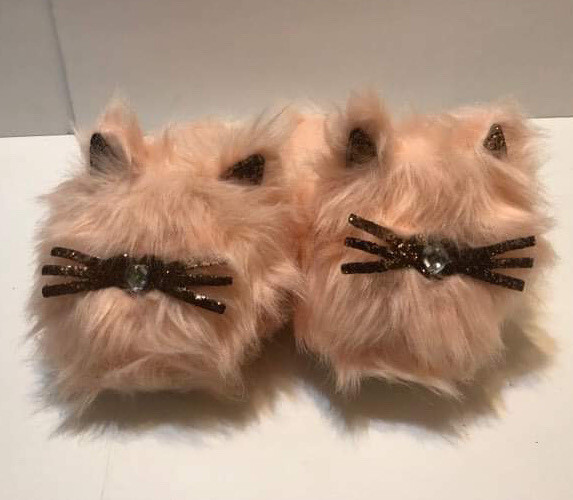 SAOLA Pantofole in pelliccia Sole Mates taglia Large (10 11) calde e comode!