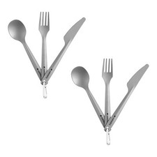 2x Titan Camping Besteck Set Outdoor Messer L...