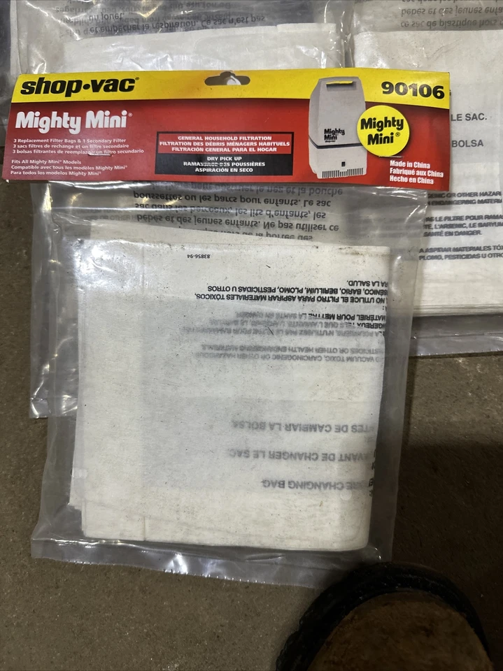 10 paquetes genuinos Mighty-Mini aspiradora 3 bolsas de aspiradora y 1 filtro secundario Foto 2 de 4