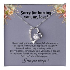 Apology Gift for Her, Sorry Gift for Girlfriend, for Wife, Apology Necklace 