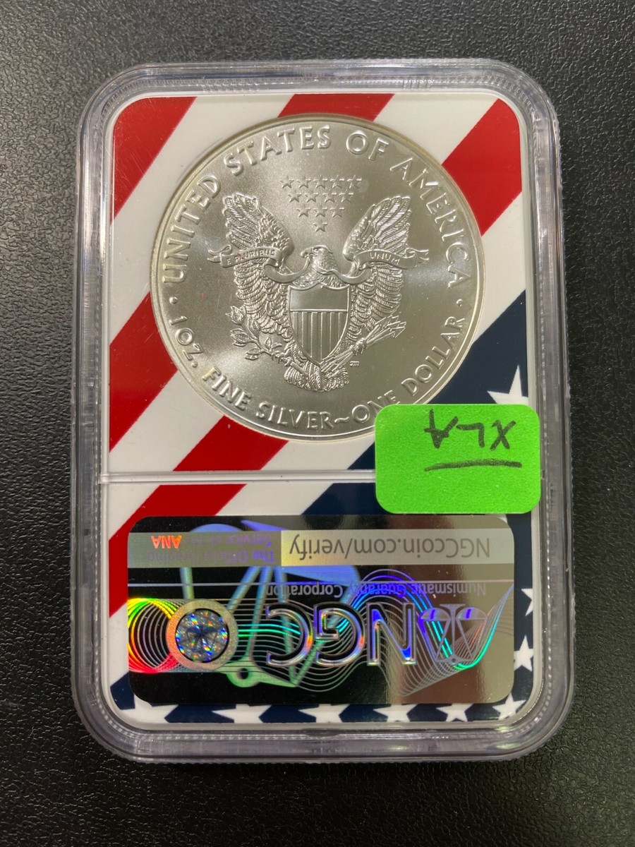 2018 SILVER EAGLE NGC MS-70 - UNCIRCULATED - SILVER ASE