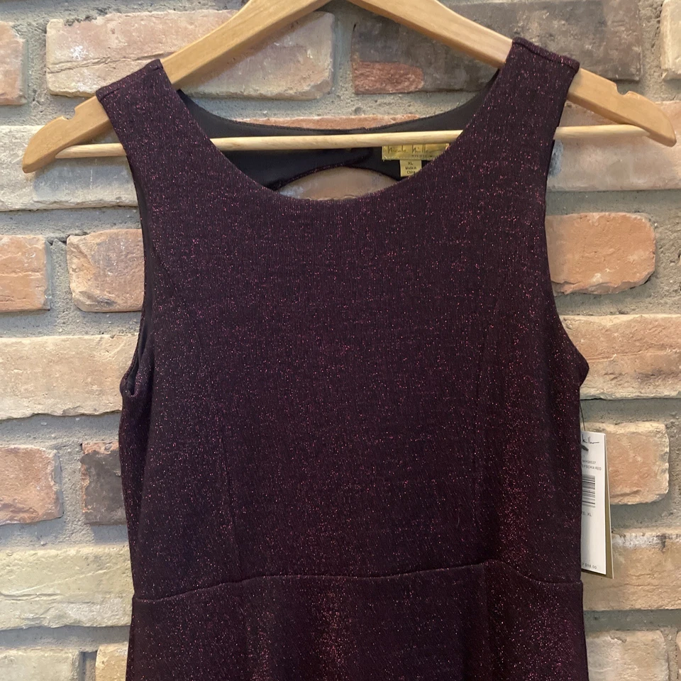 nicole miller girls dress Sparkly Xl 16 Nwt Pink Black Mrsp $88 Holiday Party - Image 3 of 4