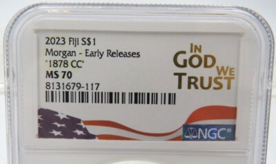 2023 Fiji S $1 Silver Morgan - Early Releases “1878 CC” MS 70 NGC