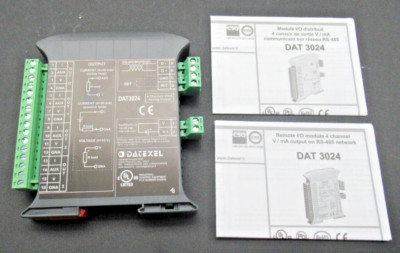 Datexel DAT3024 Remote I/O Module 4 Channel V/mA Output RS-485 Modbus *NEW*