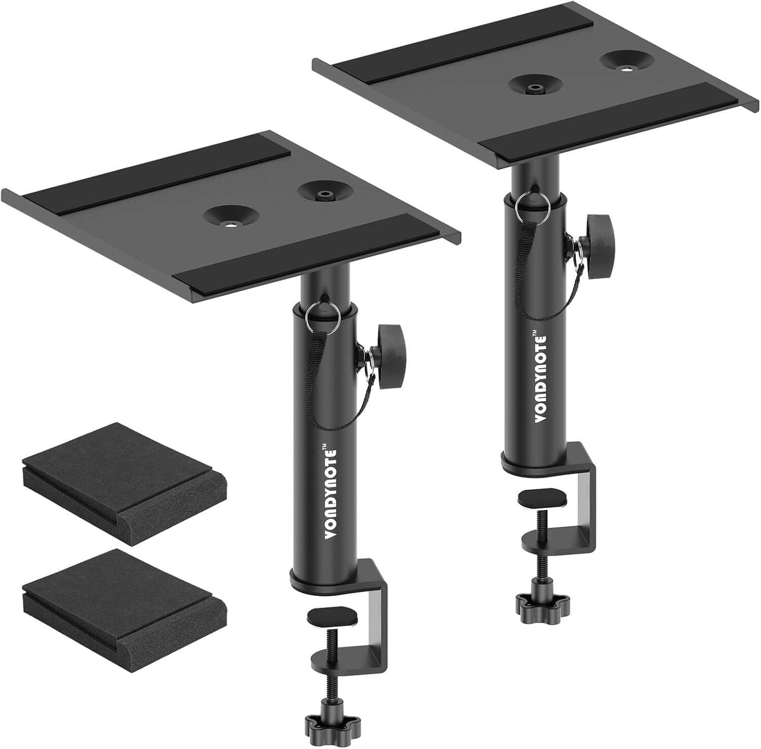 Set of 2 Studio Monitor Stands Desk Clamp Desktop Speaker Stands with Isolation
