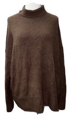 Treasure and Bond Sweater Adult Large Brown Solid Pullover Womens Casual