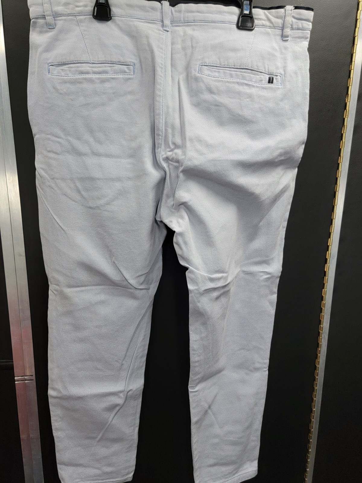 Zara Man Light Blue Cotton Trouser Chino Short Fit Pants Size: 32 Straight Leg thumbnail 2