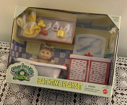 Vintage 1996 Cabbage Patch Kids Collectibles Bathtime Playset Brand New In Box