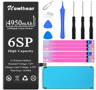 Battery for iPhone 6s Plus, 4950mAh Replacement Battery for iPhone A1634 A168...
