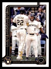 2025 Topps Update #US233 Jackson Chourio/Christian Yelich Milwaukee Brewers