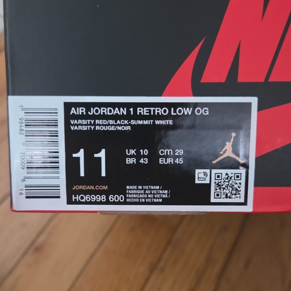 Jordan Air Jordan 1 Retro Low OG Chicago 2025 Rojo Varsity/Negro/Blanco HQ6998-600 3