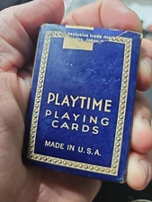 Vintage Playtime Playing Cards, 2 1/2" x 1 3/4" made by The US Playing Card Co.