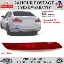 Rear Bumper Reflector Red Lens Left Side For BMW 3 Series F30 F80