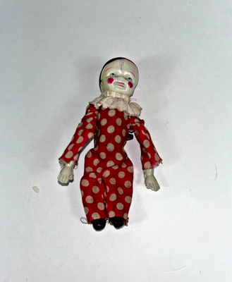 Clown Vintage En Celluloïd – Jouet Cirque Rétro, Personnage En Tissu, D'occasion
