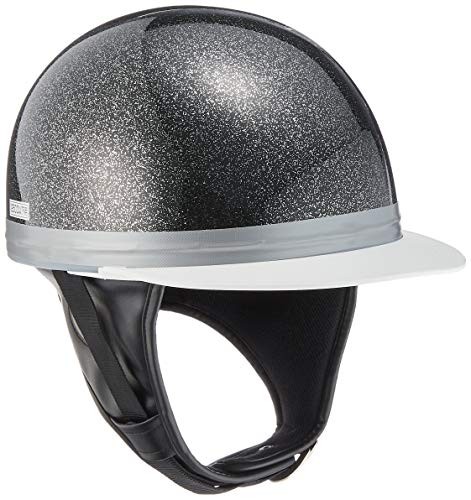 Bike Parts Center Half Helmet Cork Three Buttons Black Glitter One Size Fits