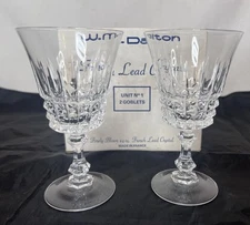 W.M. Dalton French Lead Crystal  No.1- Set Of 2 Goblets Wine Glasses New in Box