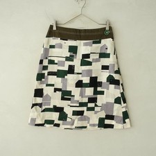 mina perhonen boho linen skirt cotton blend used size 31C62