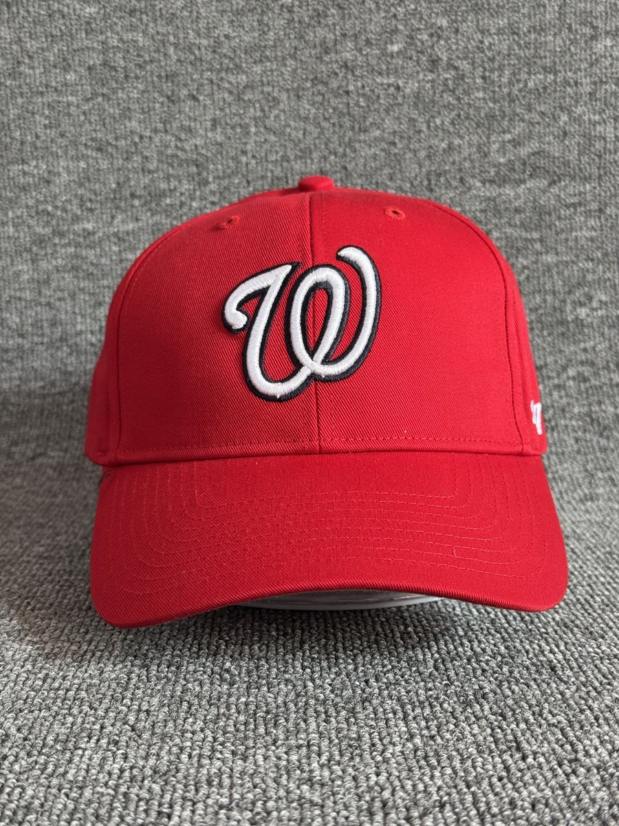 47 Brand Washington Nationals Snapback Hat Red Curved Brim One Size