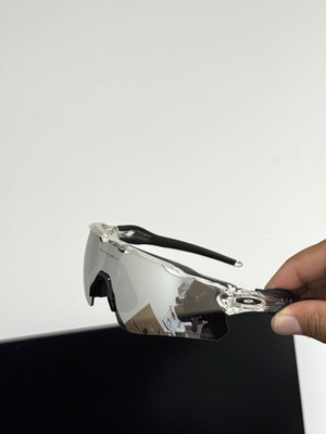 NEW Oakley OO9208 EV Radar Path Sunglasses Clear Frame / Silver Mirror Prizm