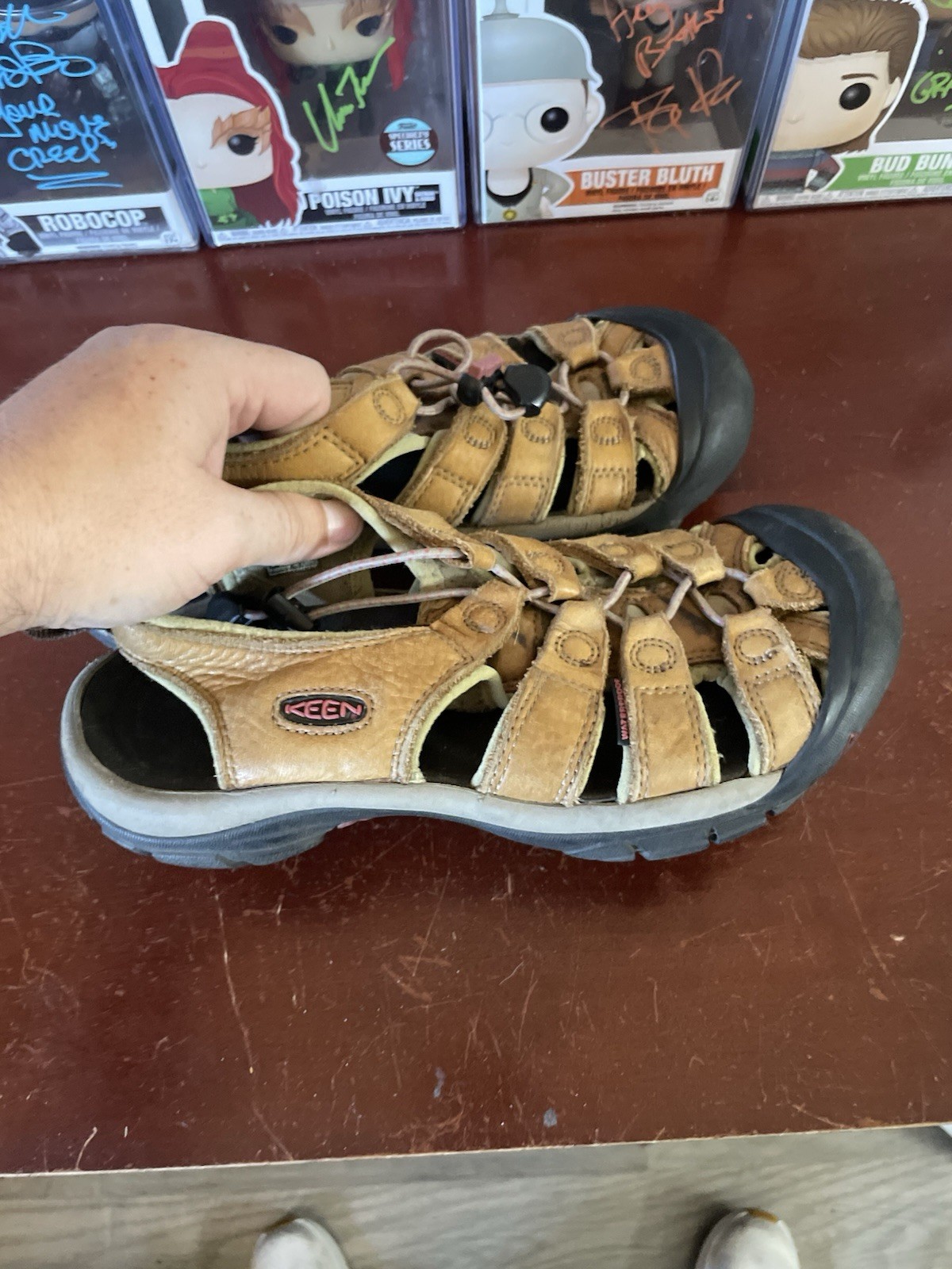 Sandali da pescatore Keen Newport in pelle marrone marrone donna taglia 8 5