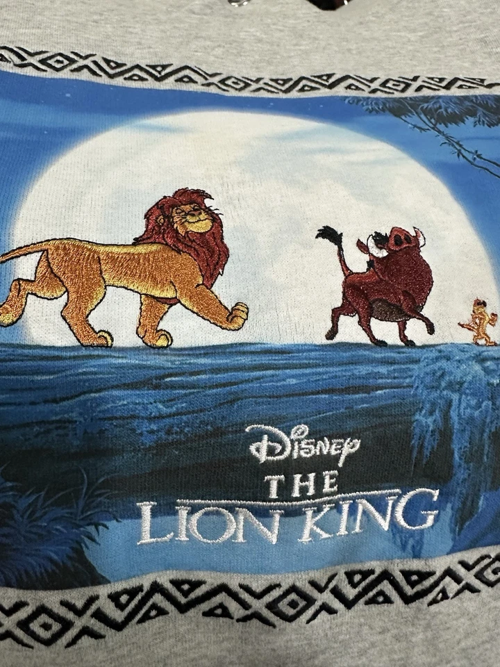 RARO - Parques Disney - EL REY LEÓN - Sudadera con Capucha Pullover Gráfico Bordado - L Foto 4 de 4