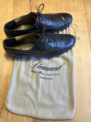 Tanzschuhe Diamant Herren Größe 45 (10 1/2 ) Leder Schwarz