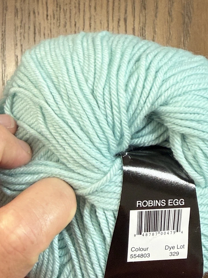 3 Mary Maxim ULTRA Mellowspun DK "robins Egg" DISCONTINUED 174yds Each - Image 4 of 4