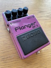 Boss BF-2 flanger. Silver screw first year. Great condition, MIJ, black label.