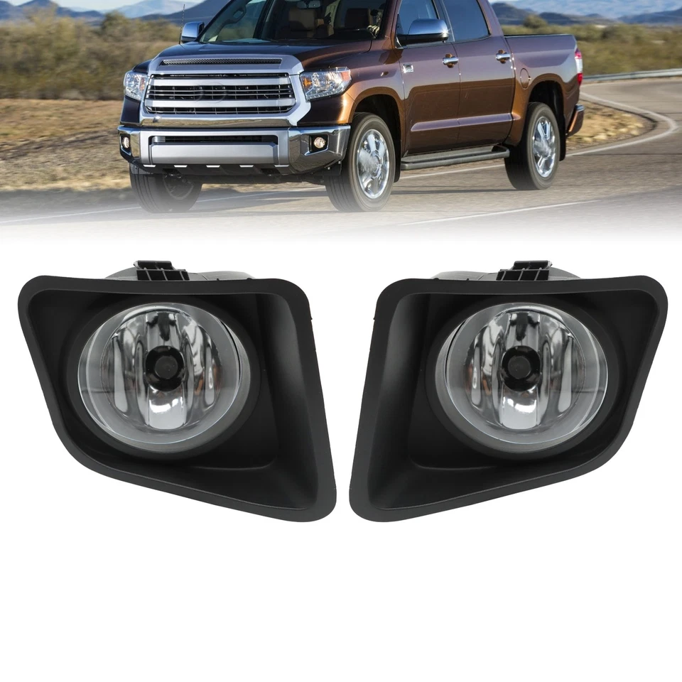 For 2014-2021 Toyota Tundra Front Bumper Halogen Fog Lights Lamps Include Bulbs Foto 2 de 4