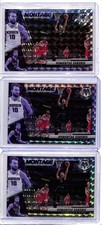 (3) Lot 2021-22 Panini Mosaic Domantas Sabonis Mosaic Prizm Montage #9 Kings