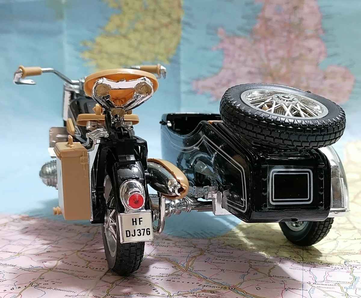 BMW R-75 Elephant with Sidecar , 1:15 Scale model , Polistil Made