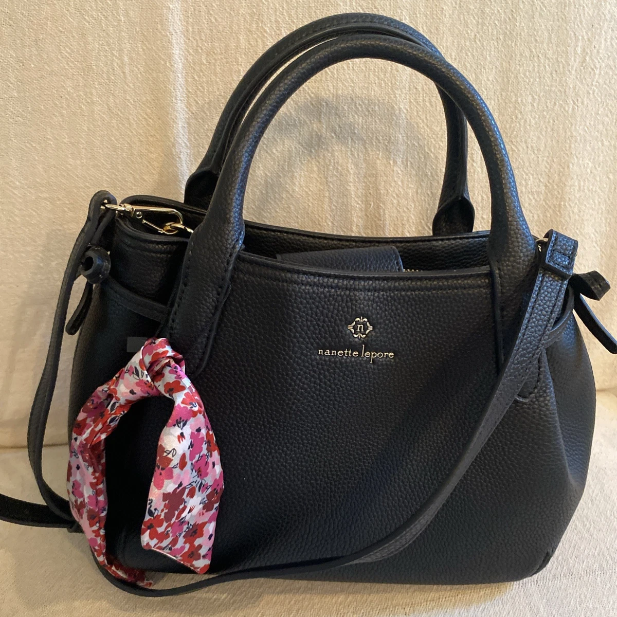 Nanette Lepore Vegan Leather Navy Blue Purse Shoulder Bag  Handpainted Nikki from obsession Nanette lepore bag display picture 1
