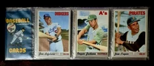 1970 Baseball Rack Pack 15 Topps Cards. REGGIE JACKSON. JEFF LEFEBURE. FREGOSI