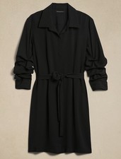 Banana Republic Black Staley Utility Shirt Dress , NWT Large, B19