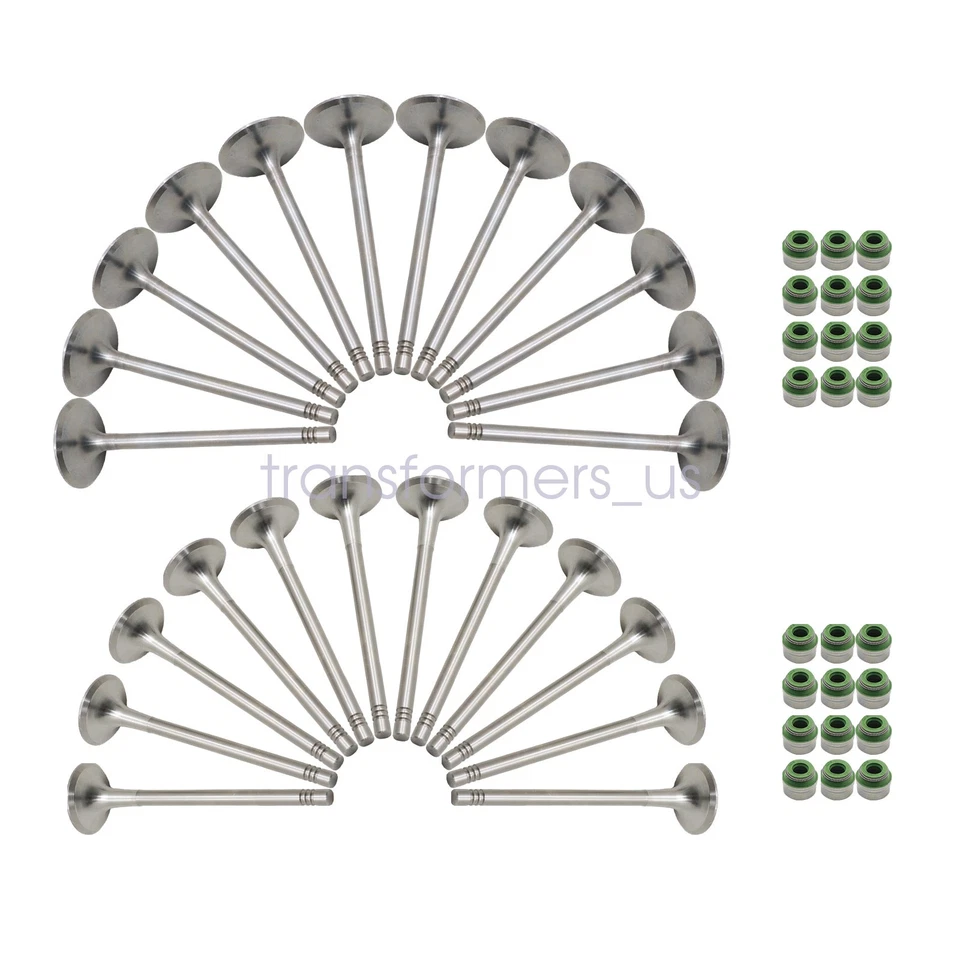 24x Intake & Exhaust Valves Set For 2005-2018 VW Audi A4 S4 S5 A6 A7 A8 Q5 Q7 - Изображение 3 из 4