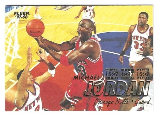 1997-1998 Fleer Michael Jordan Card #23 Chicago Bulls NBA Legend HOF
