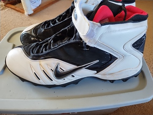 NIKE AIR ZOOM Michael Vick 2007 Cleats (Sz 13) Blk/Wht - Picture 22 of 24