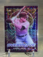 2021 Panini Chronicles Overdrive Aaron Judge Purple Velocity Prizm #18 Yankees