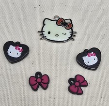 Sanrio Hello Kitty Face Enamel Metal Plastic Hearts Bows Bracelet Charms