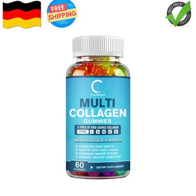 Hydrolysiertes Kollagen Gummies Peptide FüR Frauen Biotin Vitamin Zink Das Haar
