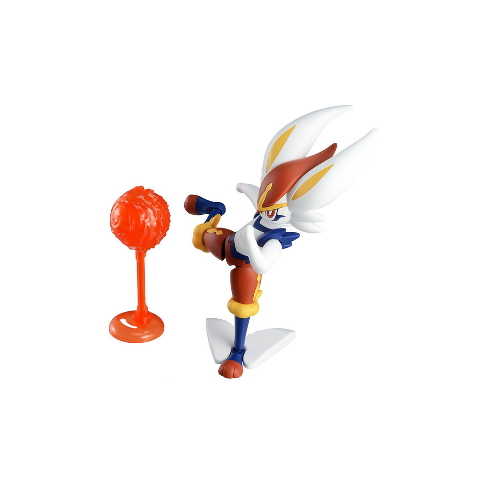 Maquette Bandai Pokepla 50 Pokémon Cinderace - Kit de Modèle Pyrobut Articulé