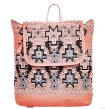 Myra Bag SUZANNA TRAIL Pink Geometric Western Backpack with Adjustable Strap
