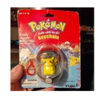 Basic Fun Pokémon Pikachu in Poké Ball Keychain w/ Key Ring Vintage 1999 Age 4-7