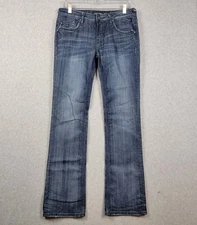 Vigoss The Chelsea Bootcut Low Rise Medium Wash Blue Jeans Women's 27 x 33