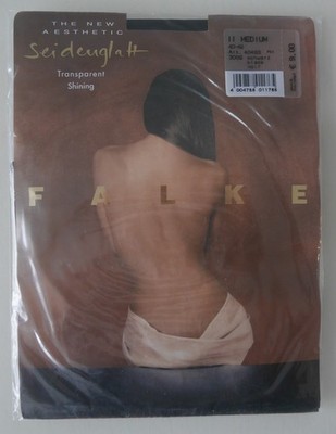 Falke Satin Smooth Tights Black Size M Medium New Sealed Packaging