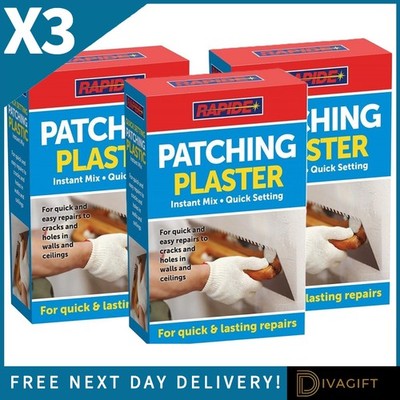3 x FLICKENPUTZ PULVER 600G RAPIDE REPARATUREN MISCHEN RISSE LÖCHER WÄNDE DECKEN