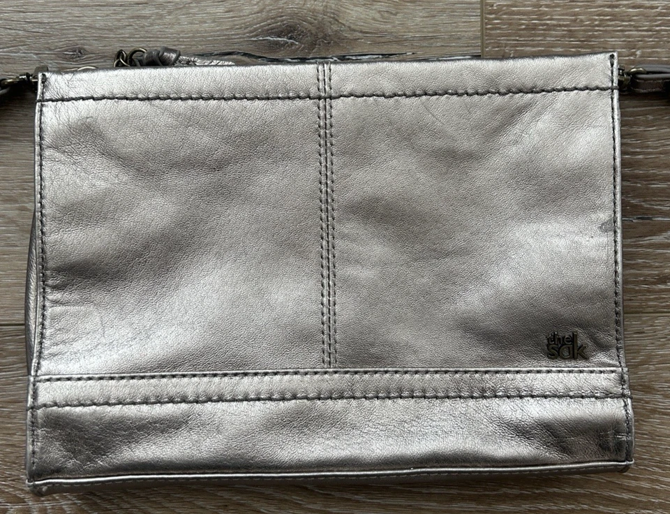 The Sak Iris Demi Leather Crossbody Pyrite Metallic Bag – Imperfections – Small - Image 2 of 4