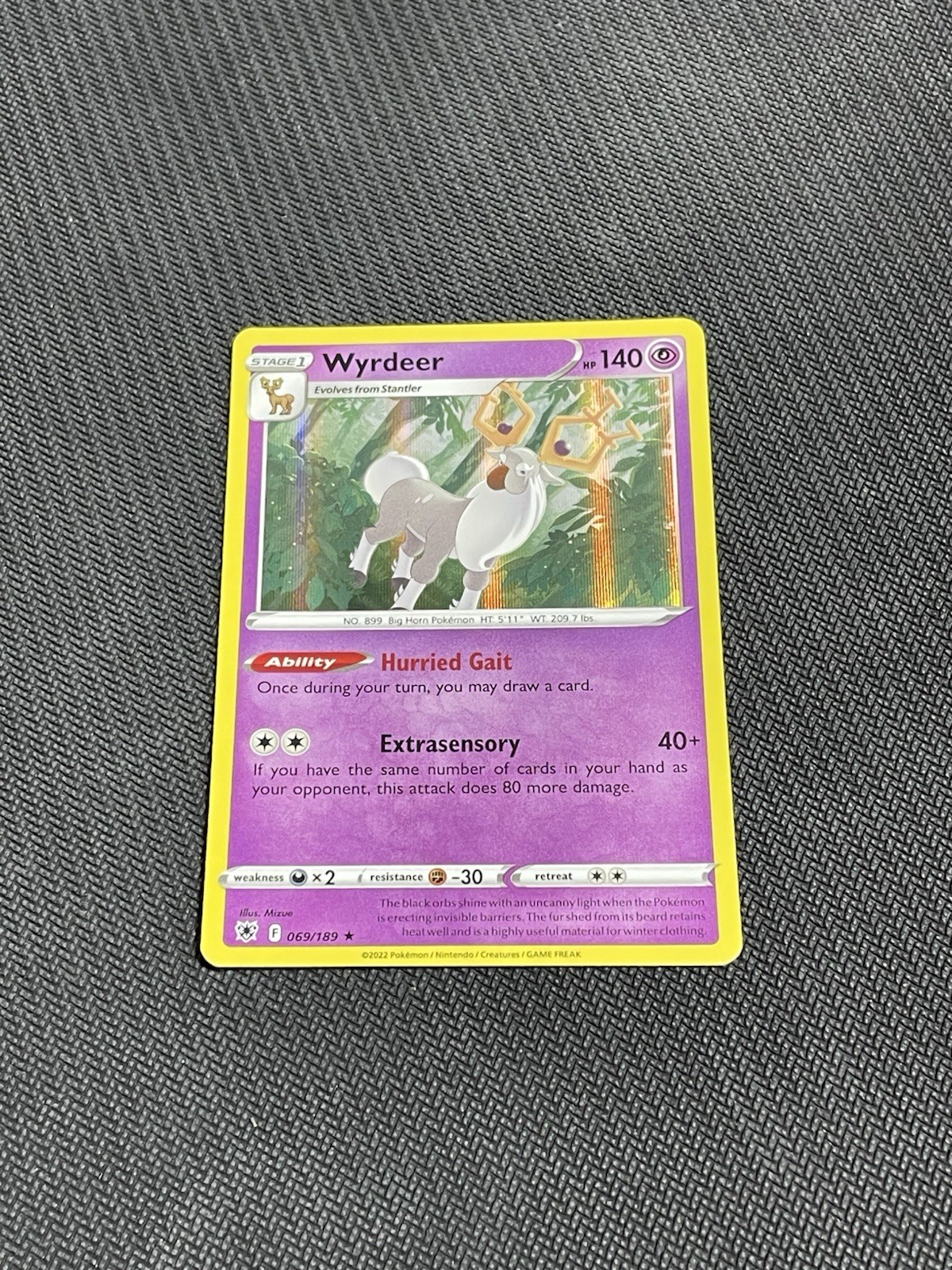 Pokemon Astral Radiance "Wyrdeer" 69/189 / Holo Rare / Near Mint